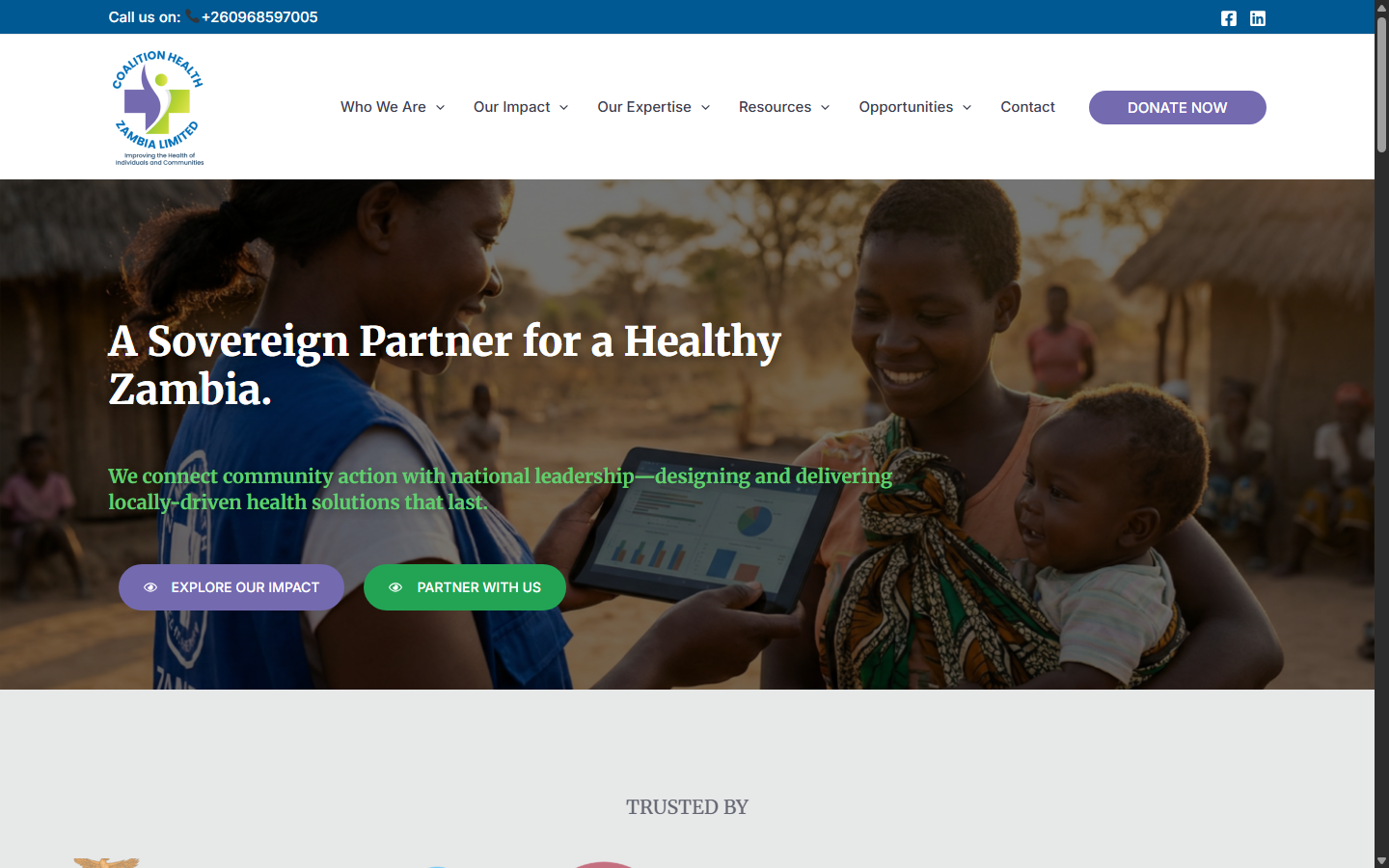 Coalition Health Desktop View
