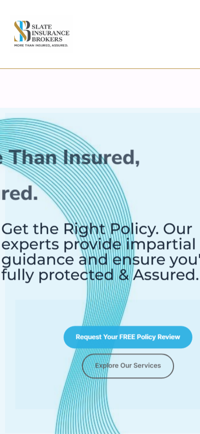 Slate Insurance Mobile View